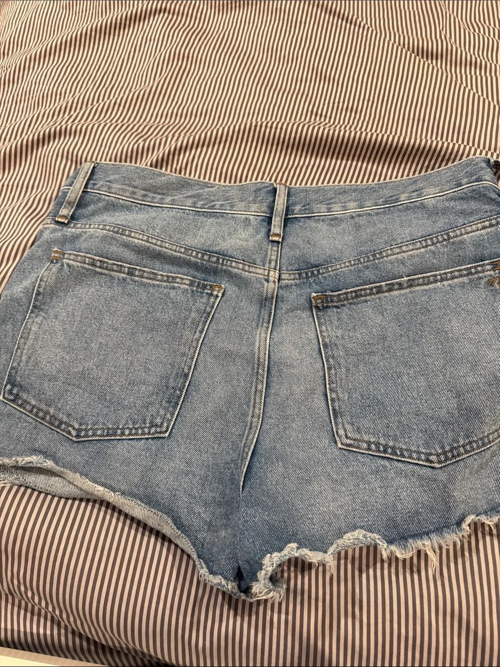 Madewell Blue Distressed Denim Cutoff Shorts